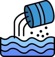 Toxic Waste Line Filled Icon vector