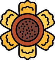 Rafflesia Line Filled Icon vector