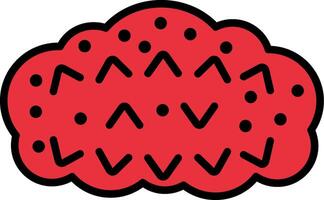 Sea Cucumber Line Filled Icon vector