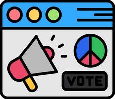Campaign Line Filled Icon vector