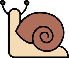 Snail Line Filled Icon vector