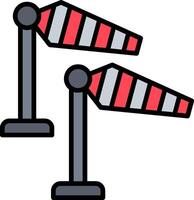 Windsock Line Filled Icon vector