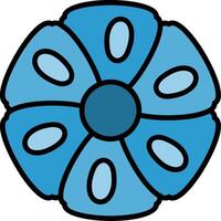 Plumeria Line Filled Icon vector