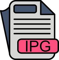 IPG File Format Line Filled Icon vector