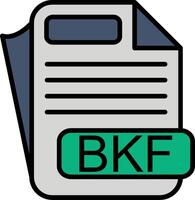 BKF File Format Line Filled Icon vector