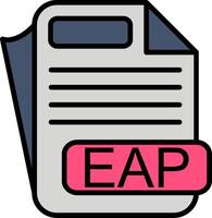 EAP File Format Line Filled Icon vector