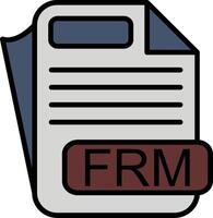 FRM File Format Line Filled Icon vector