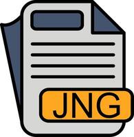 JNG File Format Line Filled Icon vector