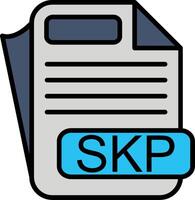 SKP File Format Line Filled Icon vector
