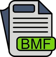 BMF File Format Line Filled Icon vector