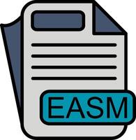 EASM File Format Line Filled Icon vector