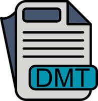 DMT File Format Line Filled Icon vector