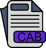 CAB File Format Line Filled Icon vector