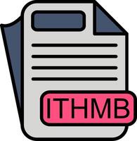 ITHMB File Format Line Filled Icon vector