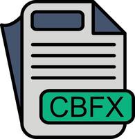 CBFX File Format Line Filled Icon vector