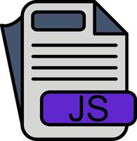 JS File Format Line Filled Icon vector