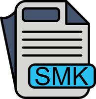 SMK File Format Line Filled Icon vector