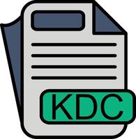 KDC File Format Line Filled Icon vector