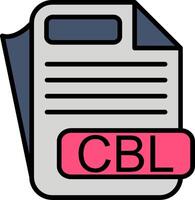 CBL File Format Line Filled Icon vector