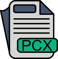 PCX File Format Line Filled Icon vector