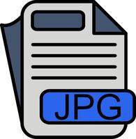 JPG File Format Line Filled Icon vector