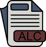 ALC File Format Line Filled Icon vector