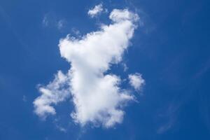 Blue sky background with tiny clouds, Nature cloud blue sky background, Blue Sky with Fluffy White Clouds on a Sunny Summer Day photo