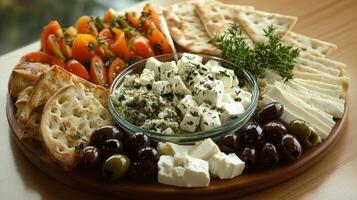 Mediterranean Cheese and Olive Platter photo