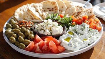Mediterranean Mezze Platter. A Feast for the Senses photo