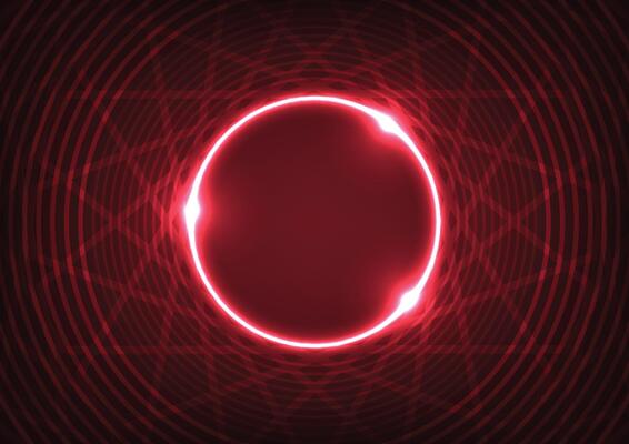 Red space fire ring circle art graphic background