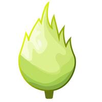 stylized green leaf icon vector