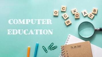 Computer education is a subject that teaches students about computers photo