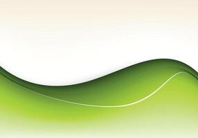 vibrant green wave abstract background with subtle curves and gradient shading vector
