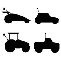 RC Car Game Silhouette in Motion on a Track vector