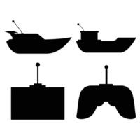 Remote Control Models and Toys Design Elements for Emblems Silhouette vector