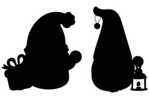 Dwarf Silhouette of a Small Gnome Character vector