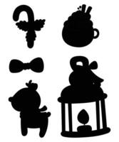 Set of Christmas and New Year Holiday Decorations vector