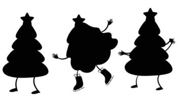 Plain Christmas Tree Icon Design for Holiday Themes vector
