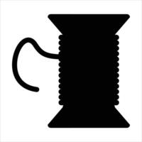 Spool of Thread Icon for Sewing and Craft Design vector