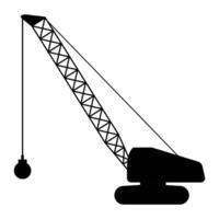 Construction Crane Icon for Building and Industrial Projects vector
