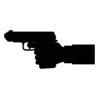 Hand Holding Gun Icon for Safety and Security Design vector