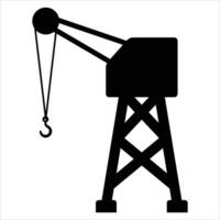Construction Crane Icon for Building and Industrial Projects vector