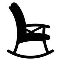 Rocking Chair Icon for Comfort and Home Furniture Design vector