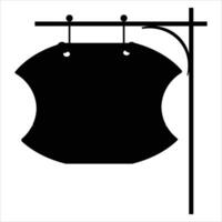 Silhouette of Hanging Various Wooden Objects Icon vector