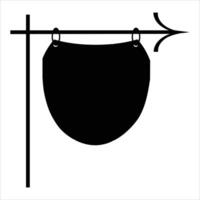 Silhouette of Hanging Various Wooden Objects Icon vector