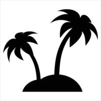 Palm Tree Icon for Tropical and Beach Vacation Design vector