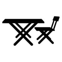 Dining Table and Chairs Icon for Home and Furniture Design vector