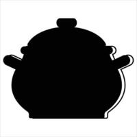 Pan Icon for Cooking and Kitchenware Design vector