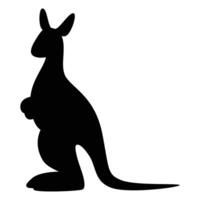 Silhouettes of Kangaroo Icon for Wildlife and Nature Design vector