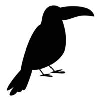Toucan Silhouette Icon for Birds and Tropical Design vector